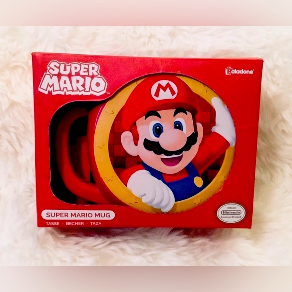 Paladone Products Ltd. Super Mario Oversized 20oz Shaped Ceramic Coffee Mug
